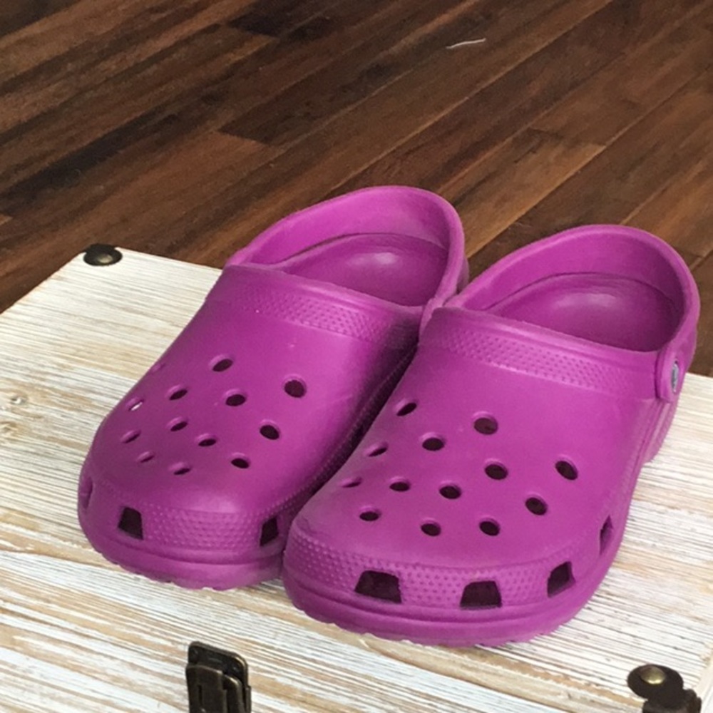 Purple Crocs